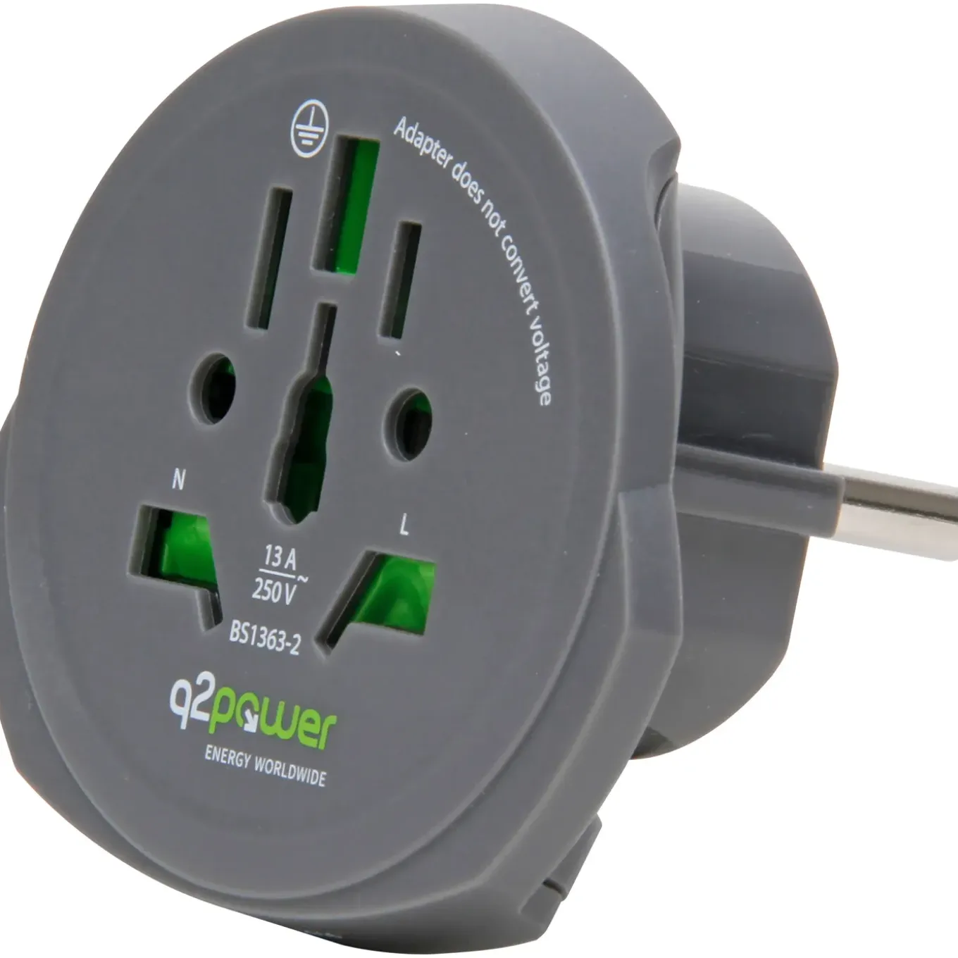 Kopp adapter wereldstekker-Europa zwart Q2