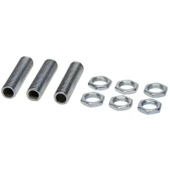 Kopp buisnippel 3/8 3 stuks met 6 moeren