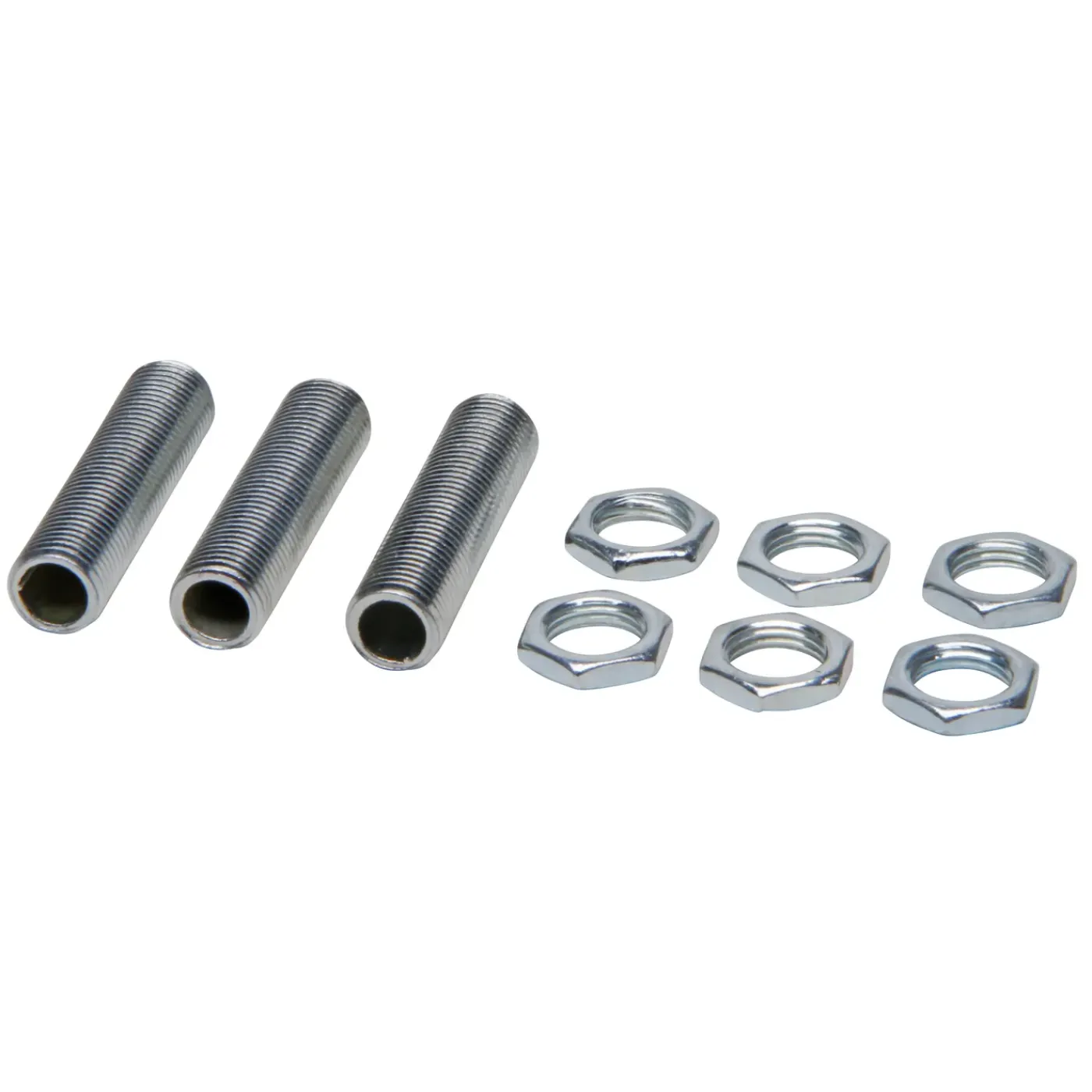 Kopp buisnippel 3/8 3 stuks met 6 moeren