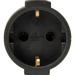 Kopp Contrastekker RA - Kunststof - Zwart - 3680W