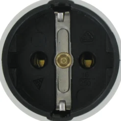 Kopp contrastekker randaarde PVC grijs