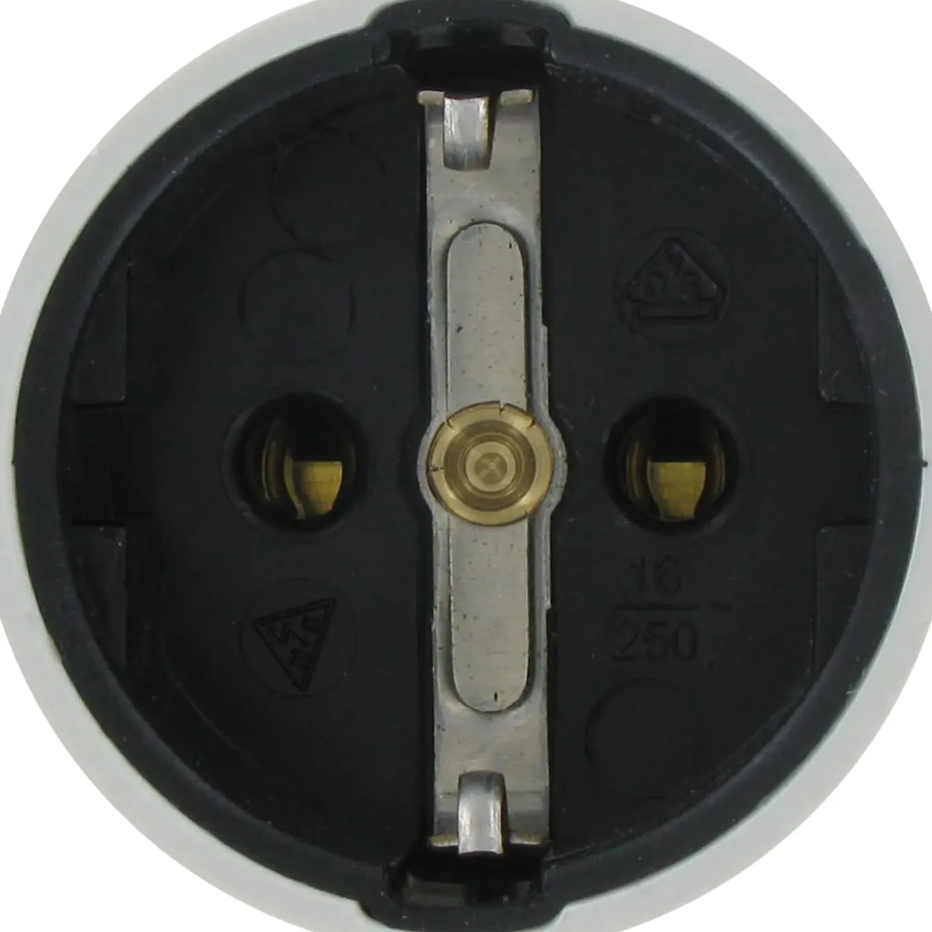 Kopp contrastekker randaarde PVC grijs