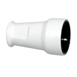 Kopp contrastekker randaarde PVC grijs