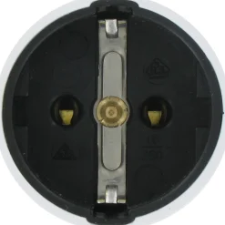 Kopp contrastekker randaarde PVC wit