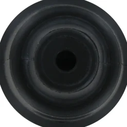 Kopp contrastekker randaarde rubber groot model zwart