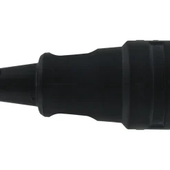 Kopp contrastekker randaarde rubber groot model zwart