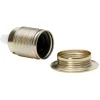 Kopp lamphouder E27 metaal met ring en trekontlasting messing