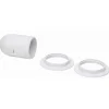 Kopp lamphouder E27 met 2 ringen wit