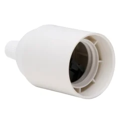 Kopp lamphouder E27 met trekontlasting wit