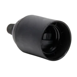 Kopp lamphouder E27 + trekontlasting zwart