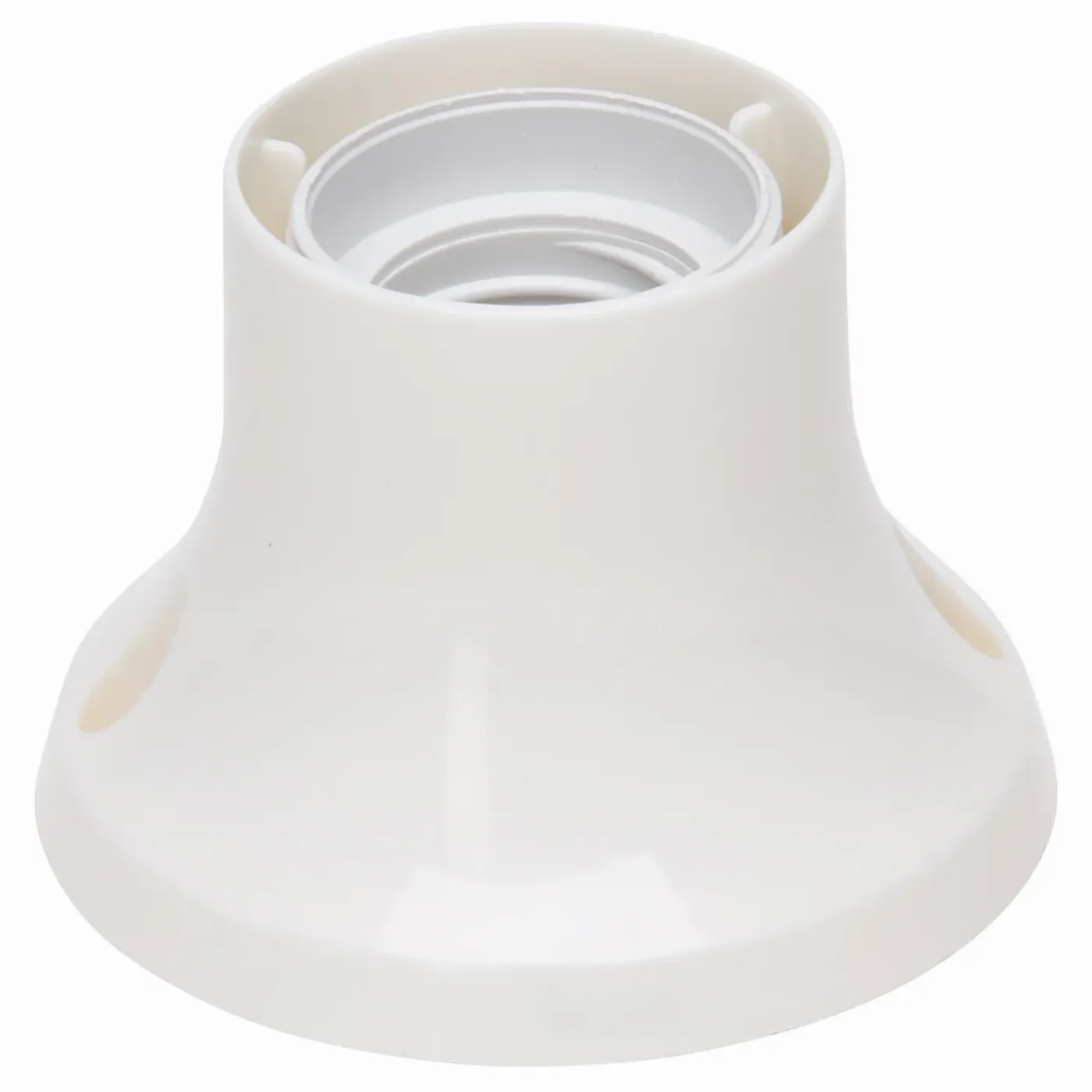 Kopp plafondfitting E27 recht wit