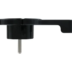 Kopp platte stekker RA + zij-invoer 8 mm zwart
