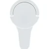 Kopp platte stekker RA + zij-invoer 8 mm wit