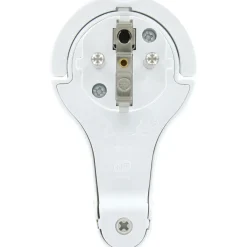 Kopp platte stekker RA + zij-invoer 8 mm wit
