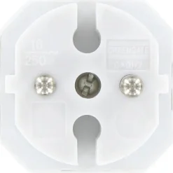 Kopp stekker adapter euro geaard 2-voudig wit