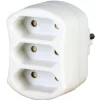 Kopp stekker adapter euro 3-voudig wit