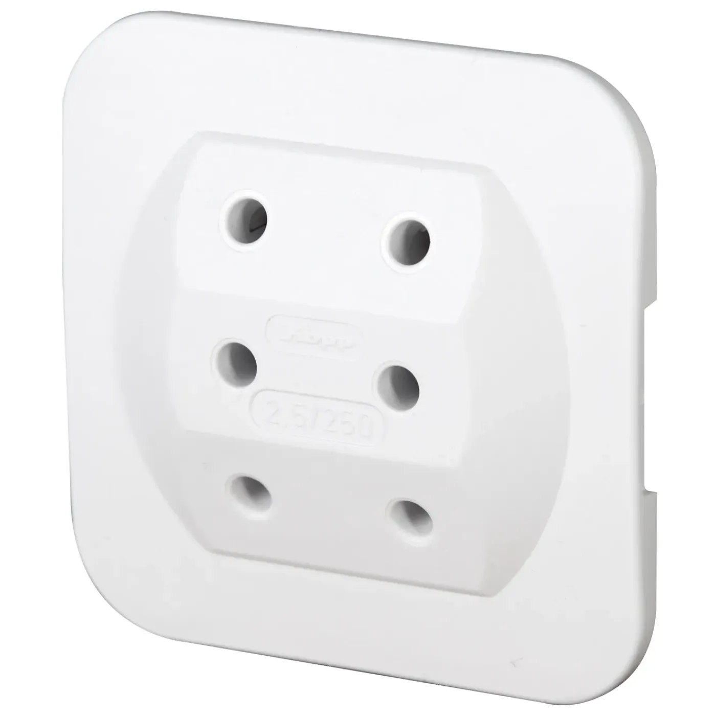 Kopp stekker adapter euro 3-voudig wit (2-pack)