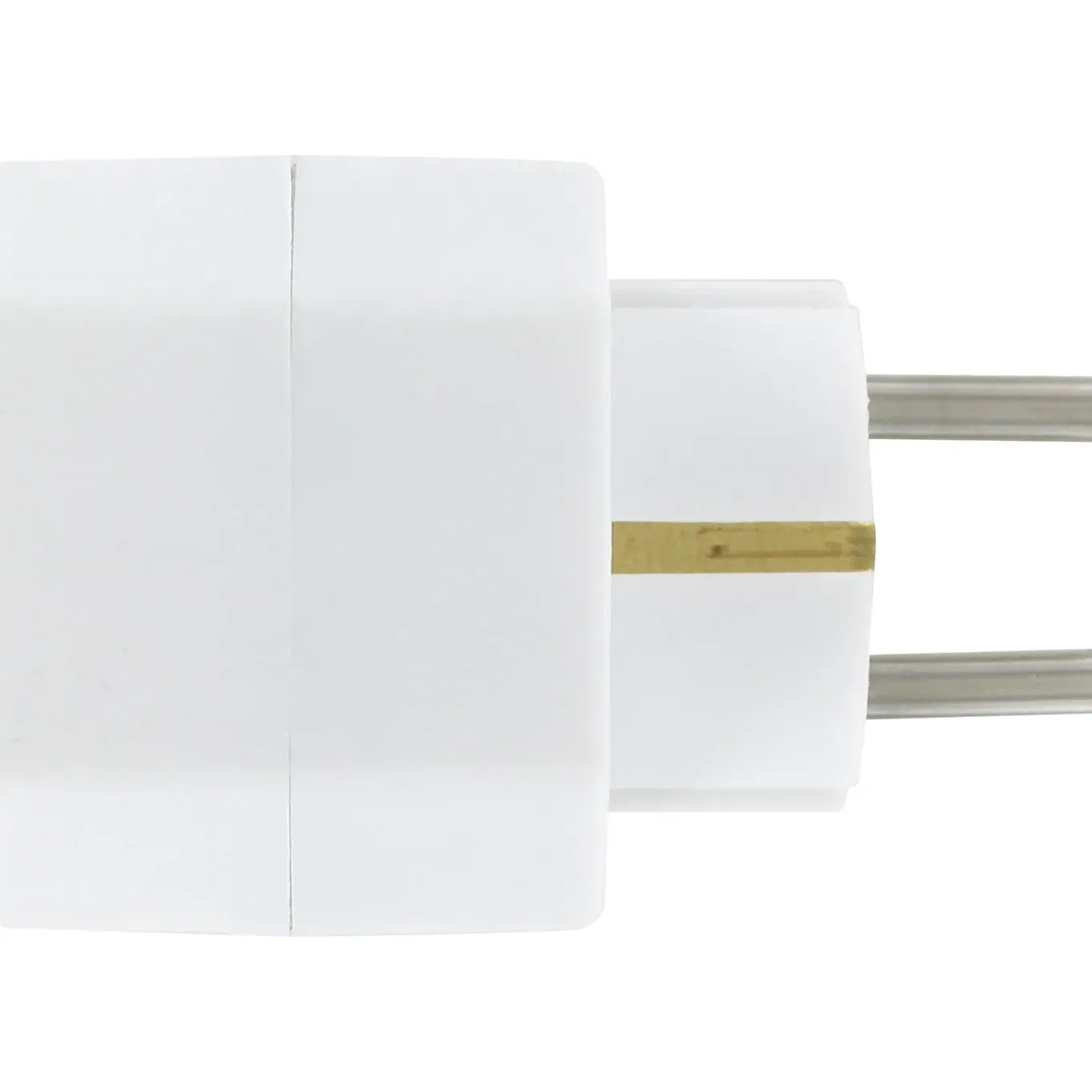 Kopp stekker adapter geaard/euro 3-voudig wit