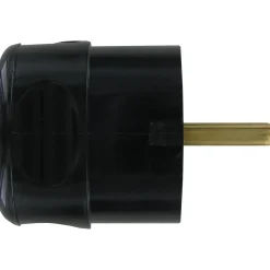 Kopp stekker adapter geaard 1-voudig zwart