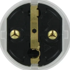 Kopp stekker geaard PVC IP44 grijs