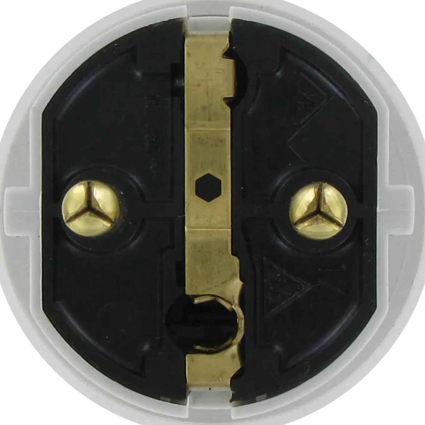 Kopp stekker geaard PVC IP44 grijs
