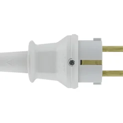 Kopp stekker geaard PVC IP44 grijs