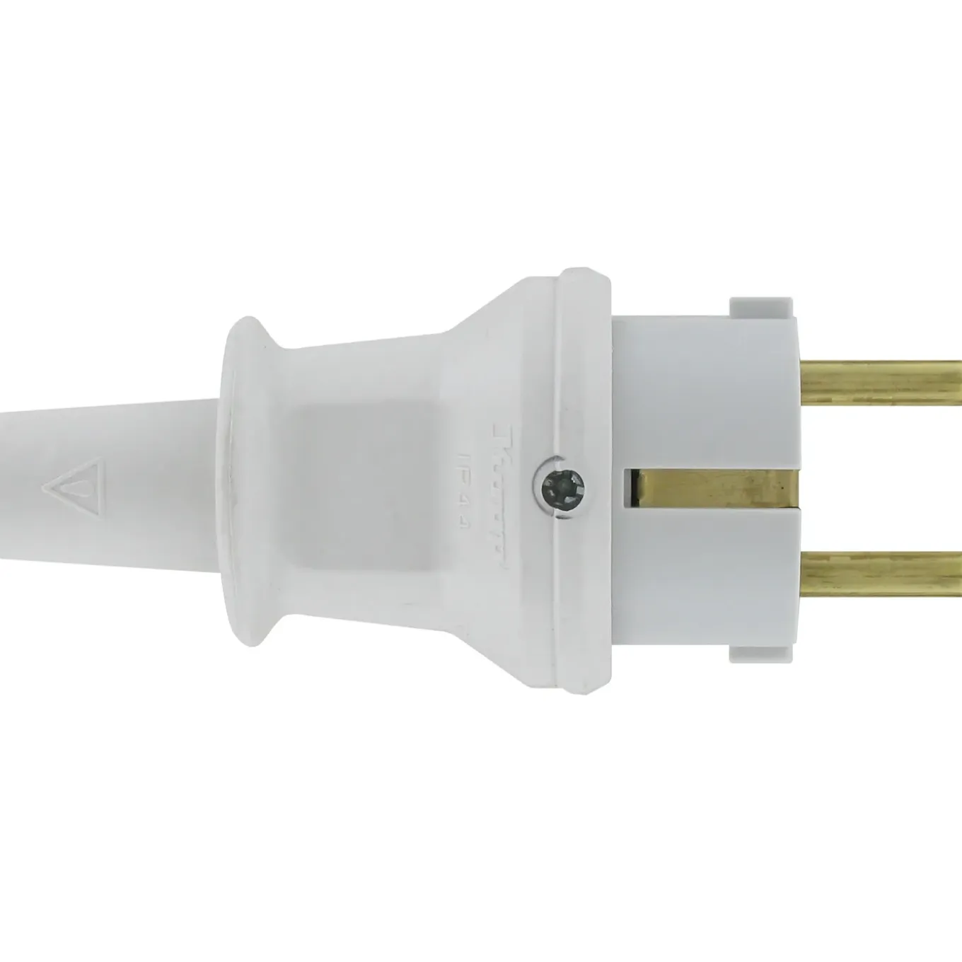 Kopp stekker geaard PVC IP44 grijs
