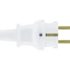 Kopp stekker geaard PVC IP44 wit