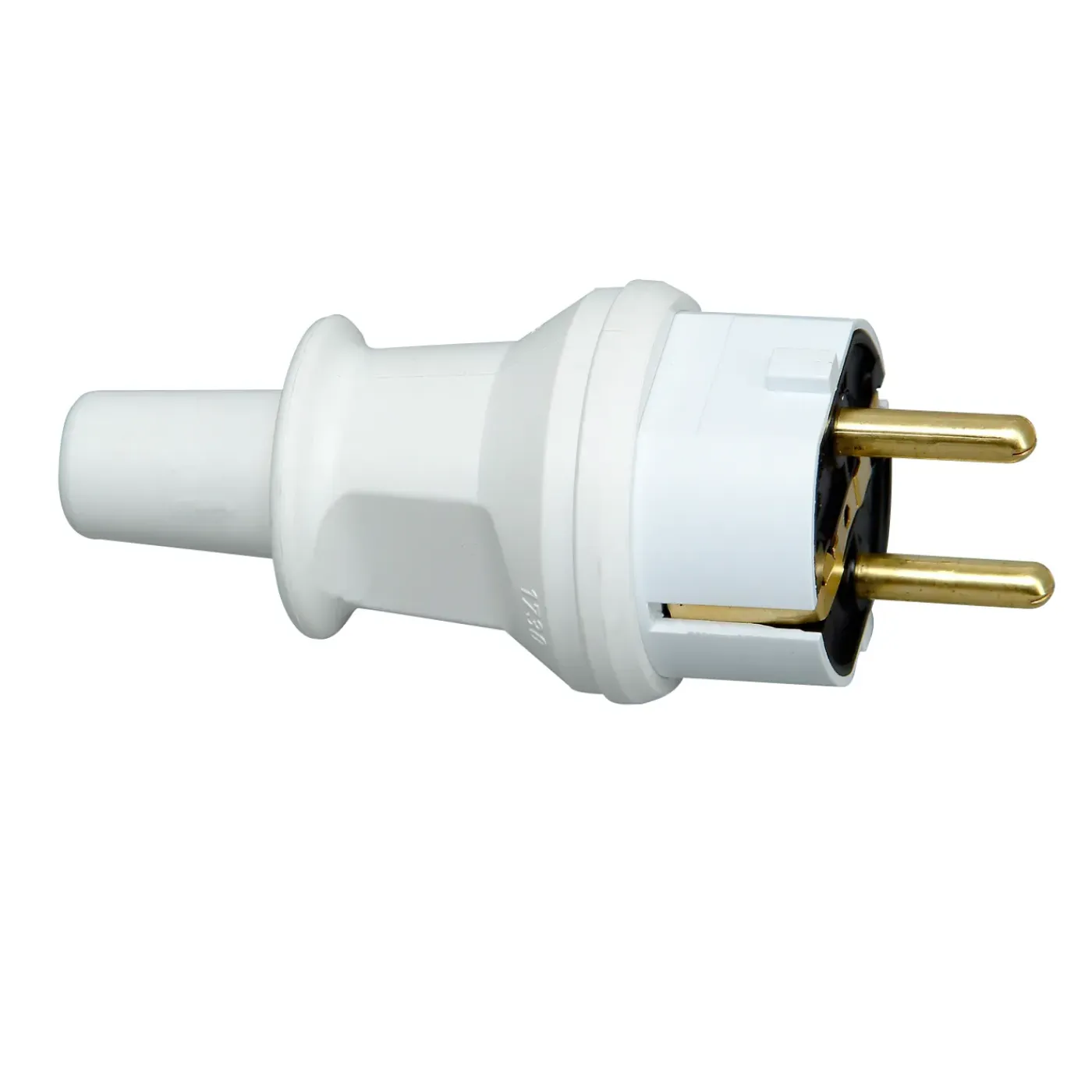 Kopp stekker geaard PVC IP44 wit