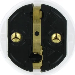 Kopp stekker geaard PVC IP44 wit