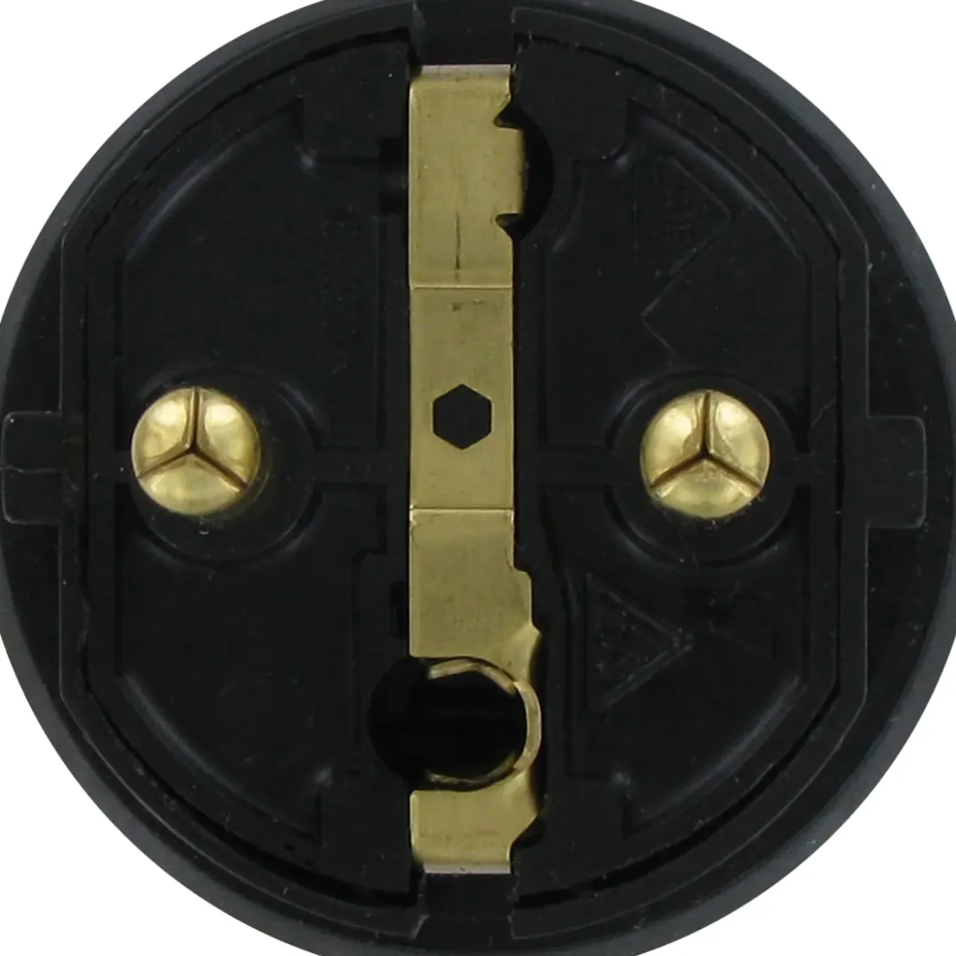 Kopp stekker geaard PVC IP44 zwart