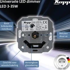 Kopp TechnikCenter Dimmer - Inbouw - 3-35W