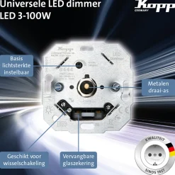 Kopp TechnikCenter Dimmer - Inbouw - 3-100W