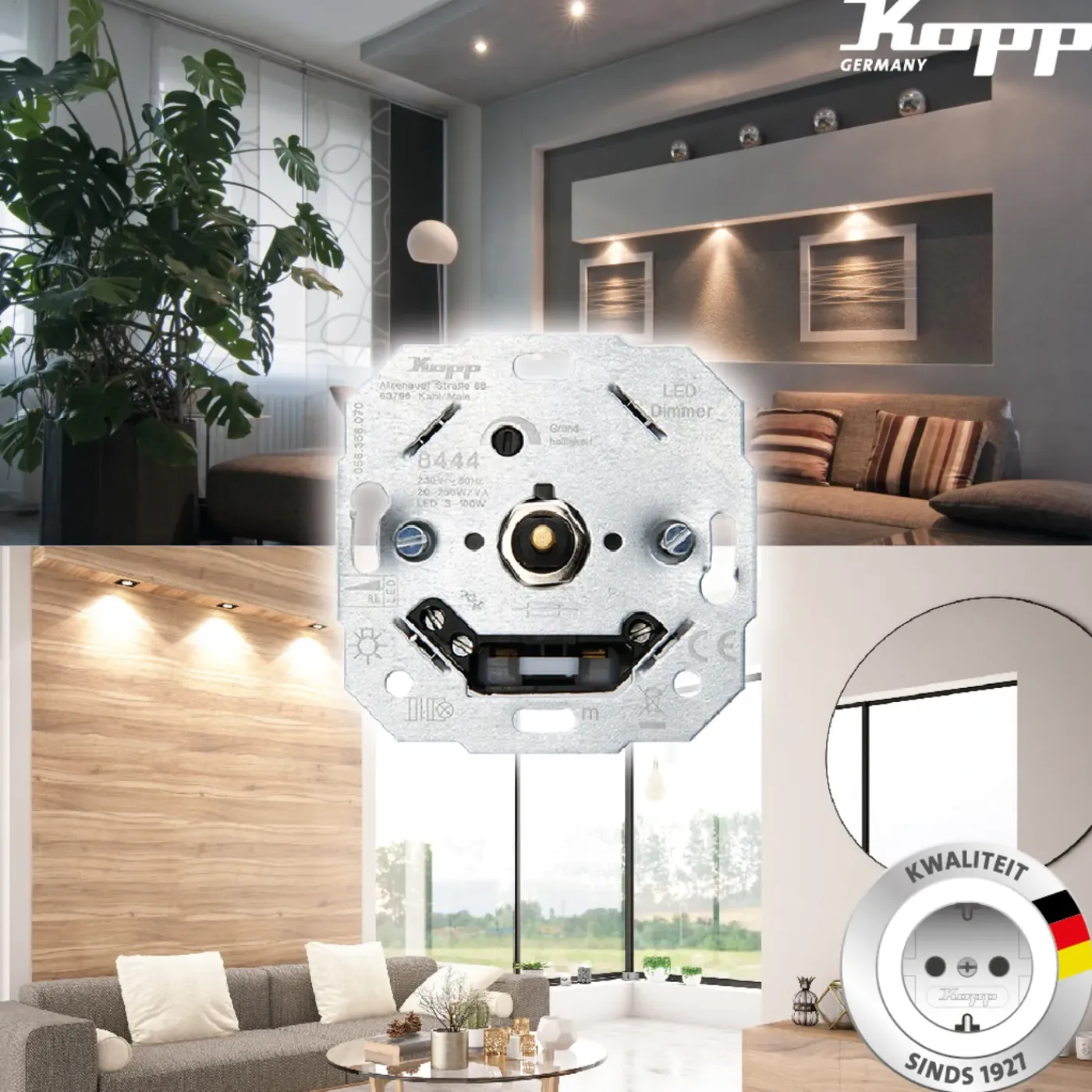Kopp TechnikCenter Dimmer - Inbouw - 3-100W