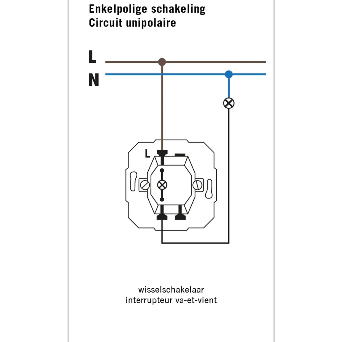 Kopp wisselschakelaar Athenis antraciet