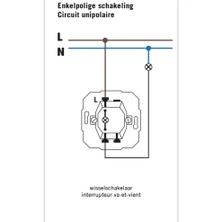 Kopp wisselschakelaar Athenis helder wit
