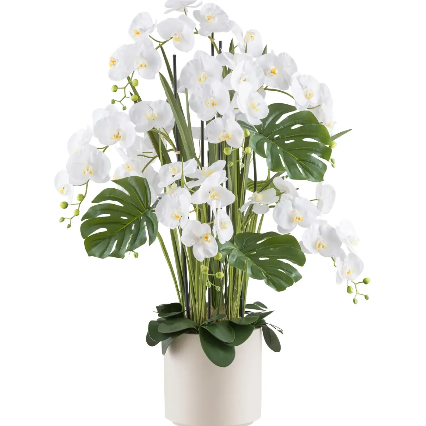 Kopu Phalaenopsis Xl Kunstorchidee 120 Cm - Real Touch - Wit