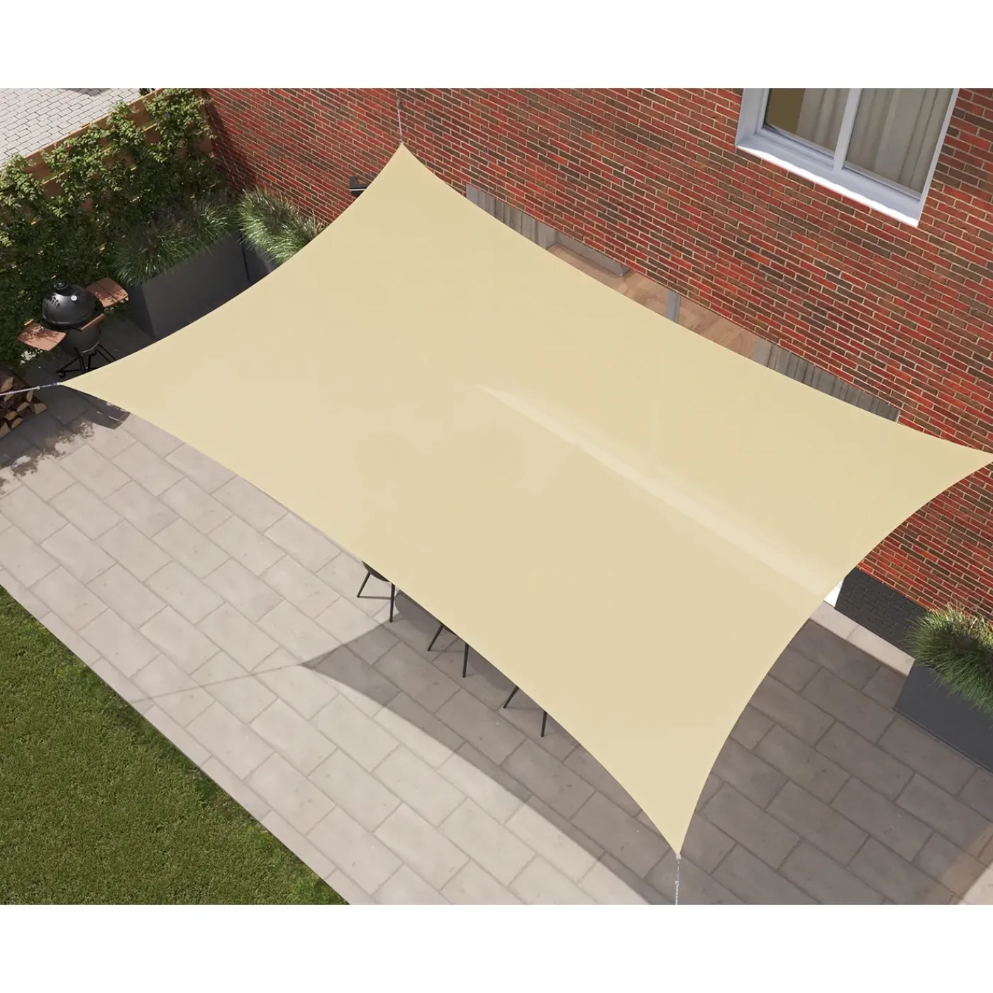 Kopu Schaduwdoek Rechthoek 280 Gram Waterdoorlatend 3x4 M - Creme