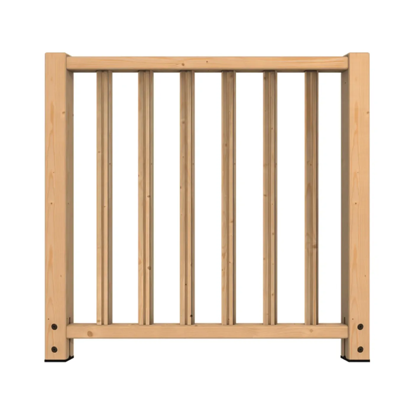Kordo - Balustradepaal, Vloerbevestiging - Dennenhout