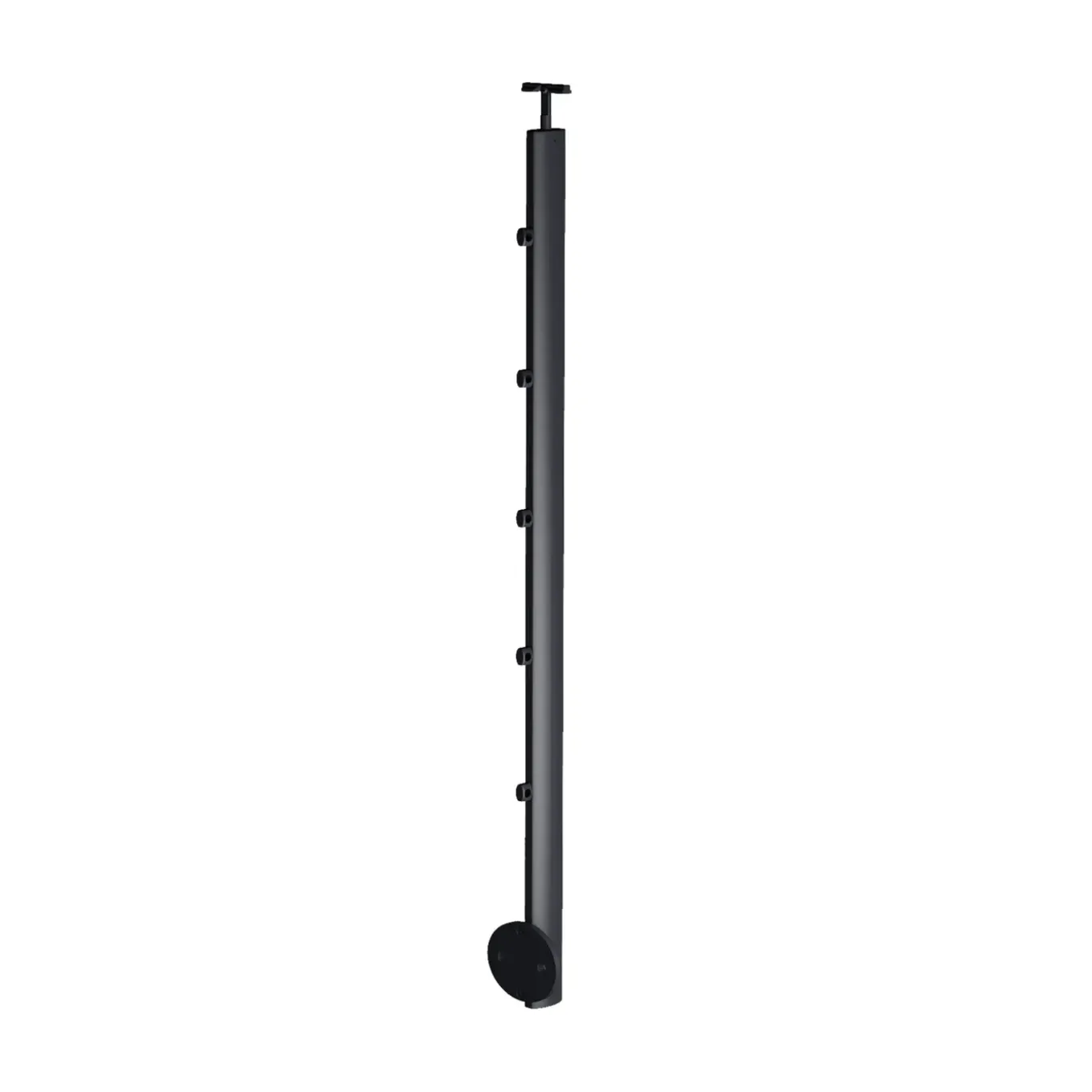 Kordo - Balustradepaal Voor Zijmontage - Prestio - Antraciet Aluminium