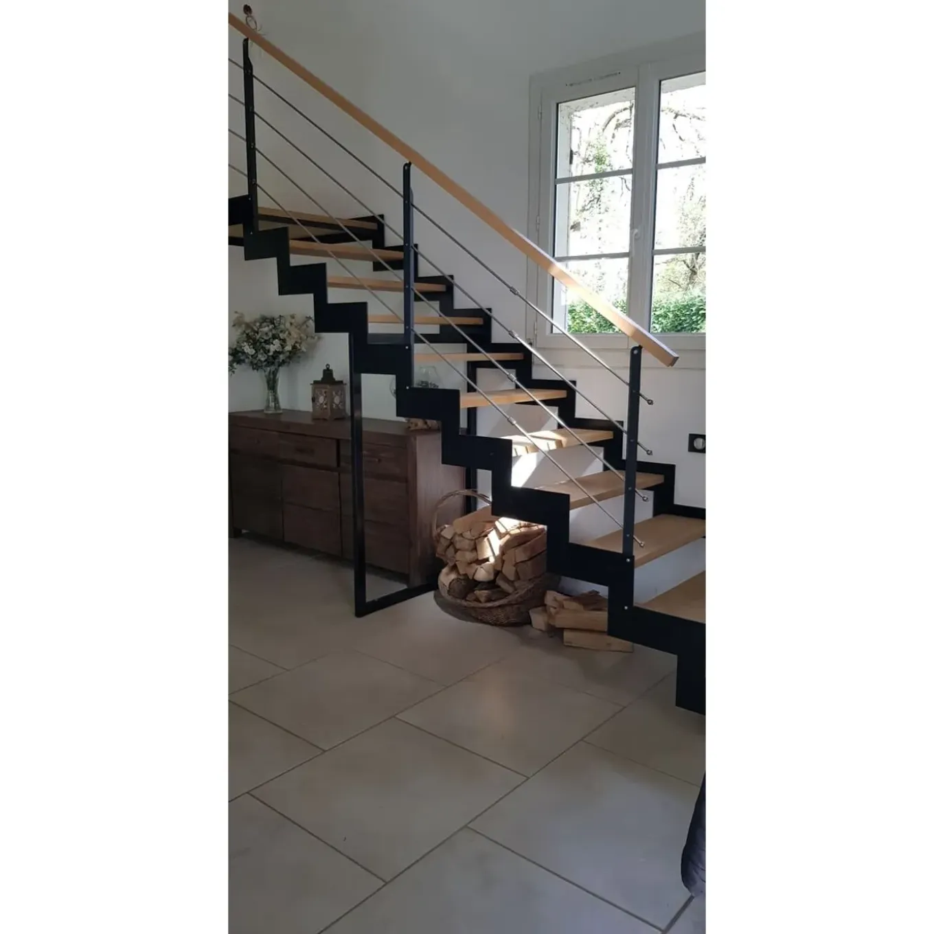 Kordo - Balustradeset Voor Trap - Universo - Zwart Staal - 4 M