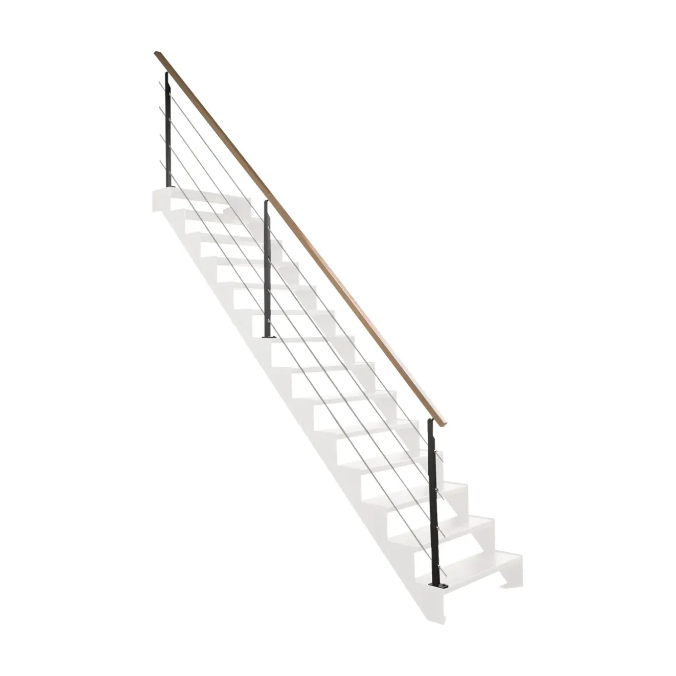Kordo - Balustradeset Voor Trap - Universo - Zwart Staal - 4 M