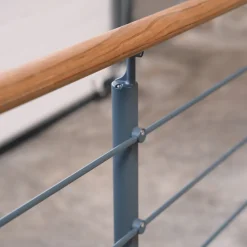 Kordo - Balustrade Vlakke Montage - Opalu - Antracietgrijs Met Kebony Handgreep - 2 M