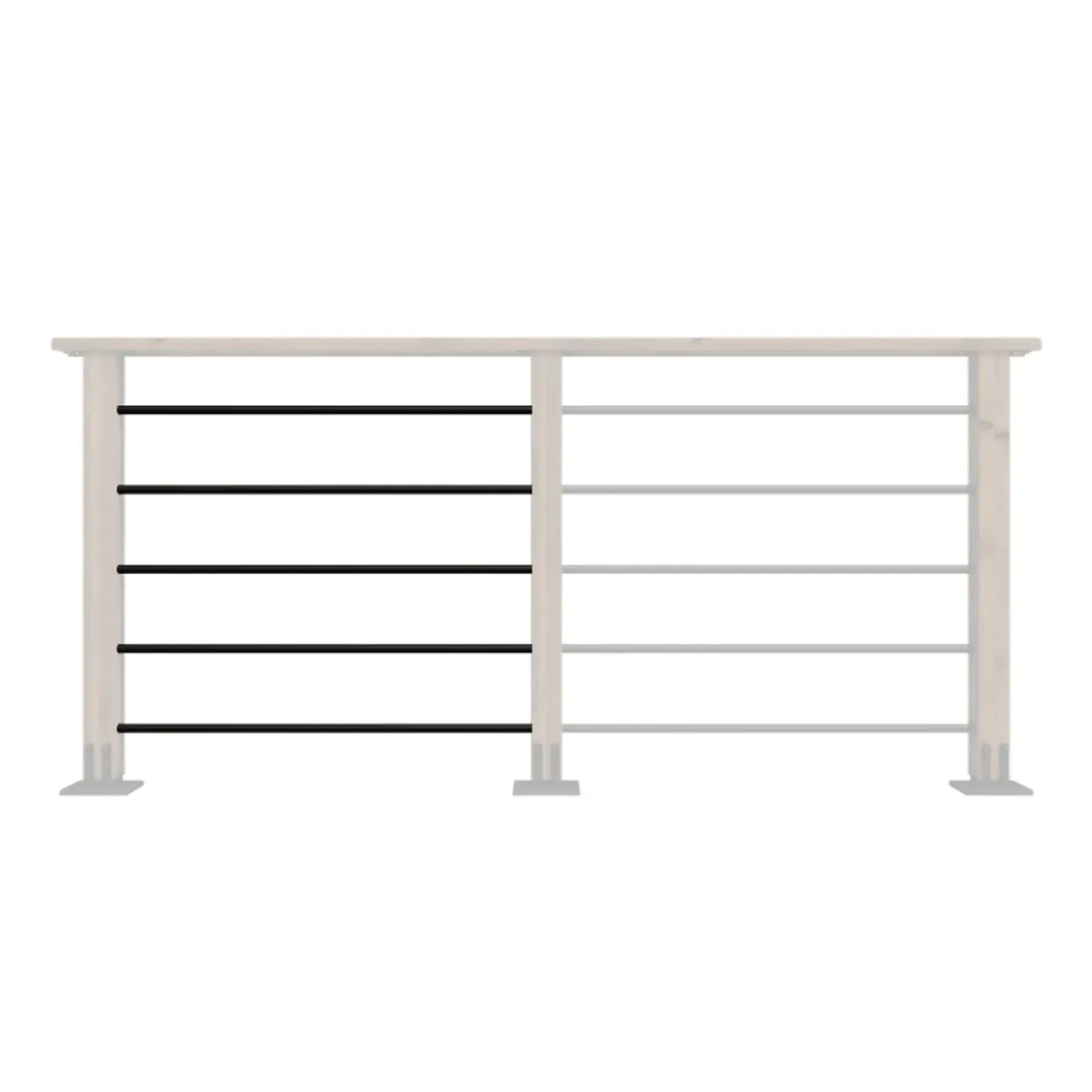 Kordo - Vullingkit Met Buizen Voor Houten Balustrade - Sepia - 1m