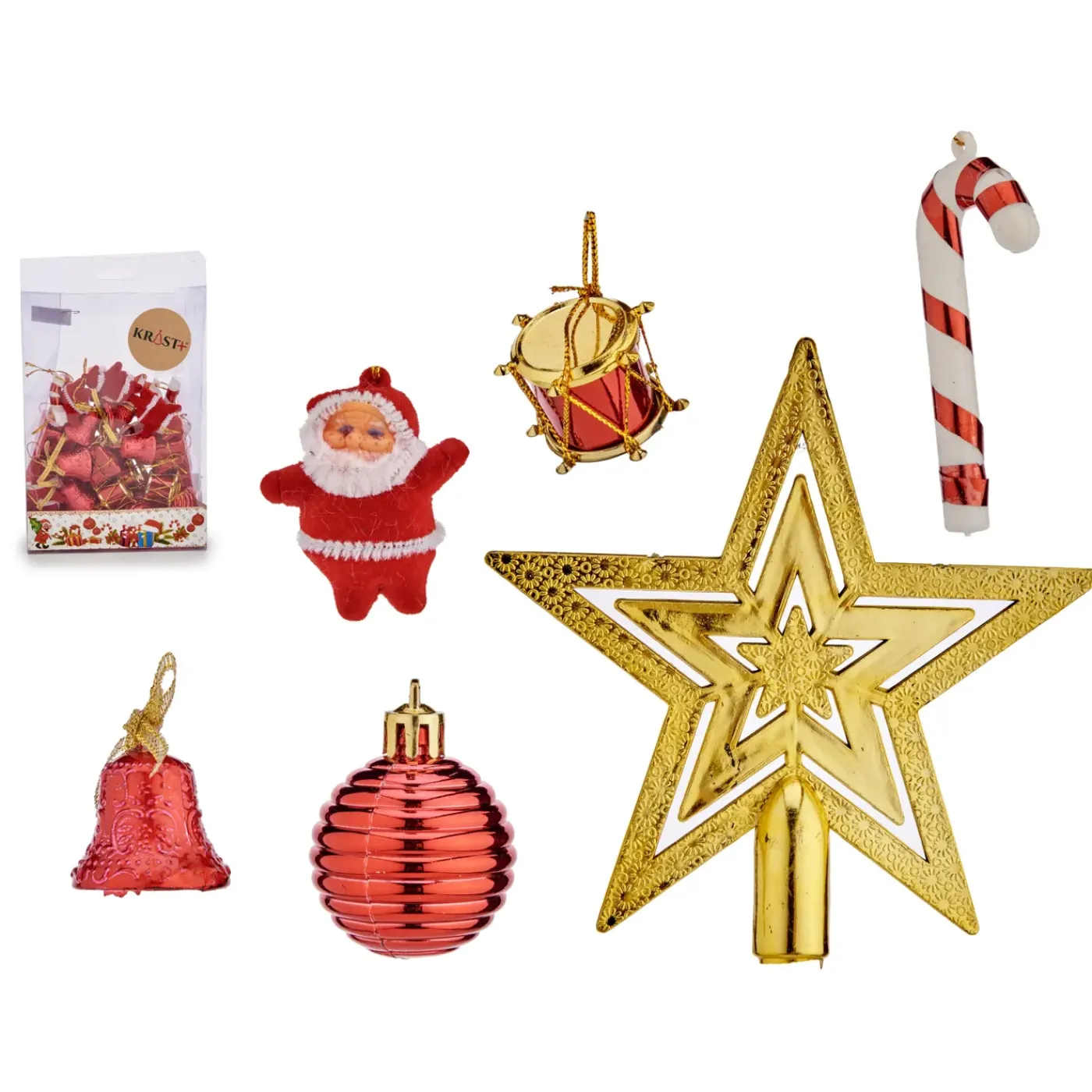 Krist+ Kersthangers - 24x - Met Piek Rood Voor Mini Kerstboom