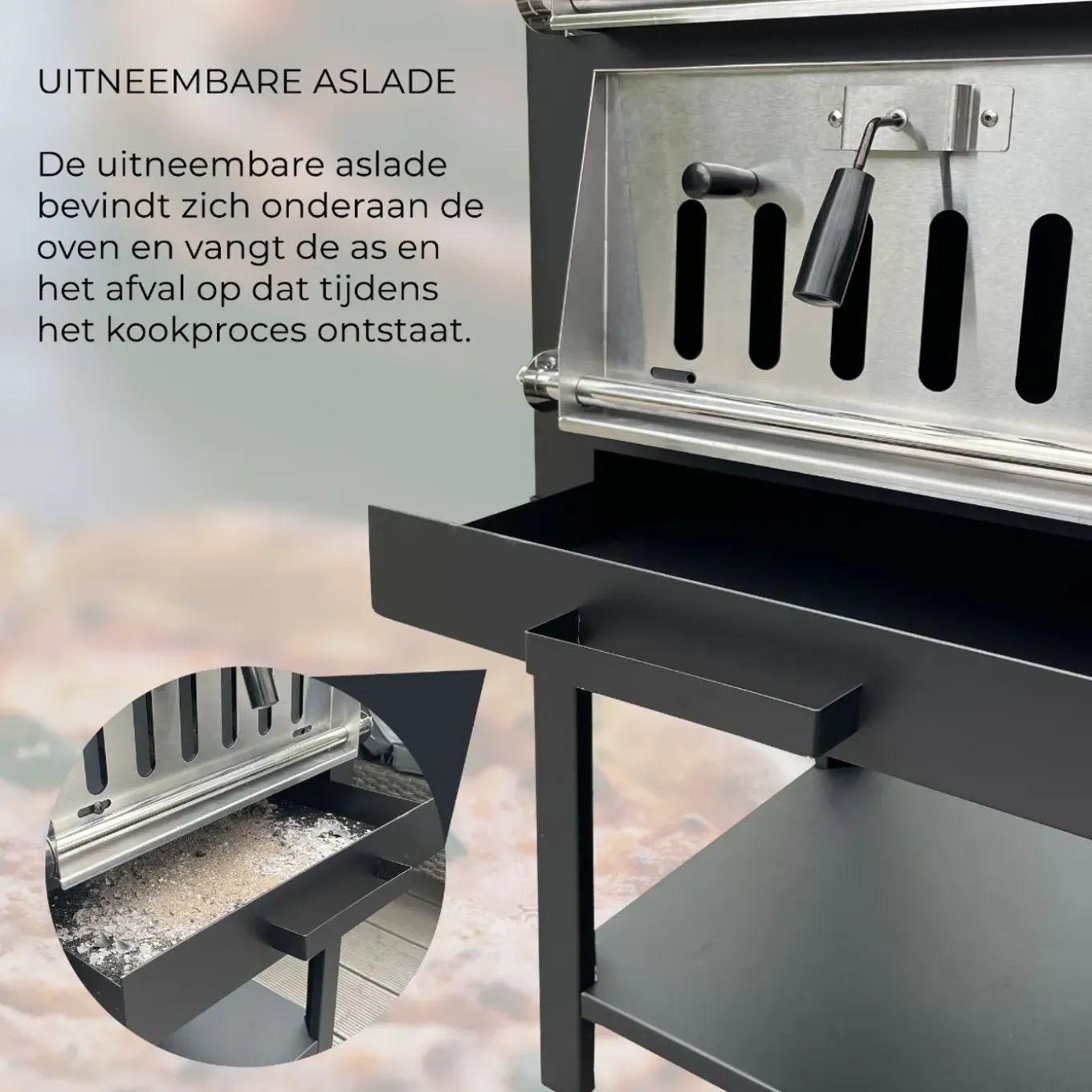 KuKoo Pizza oven - buiten + Pizzaschep