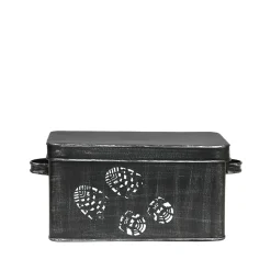 Label51 - Opbergdoos Schoenpoetsopbergkist - Zwart - 21x36x16cm