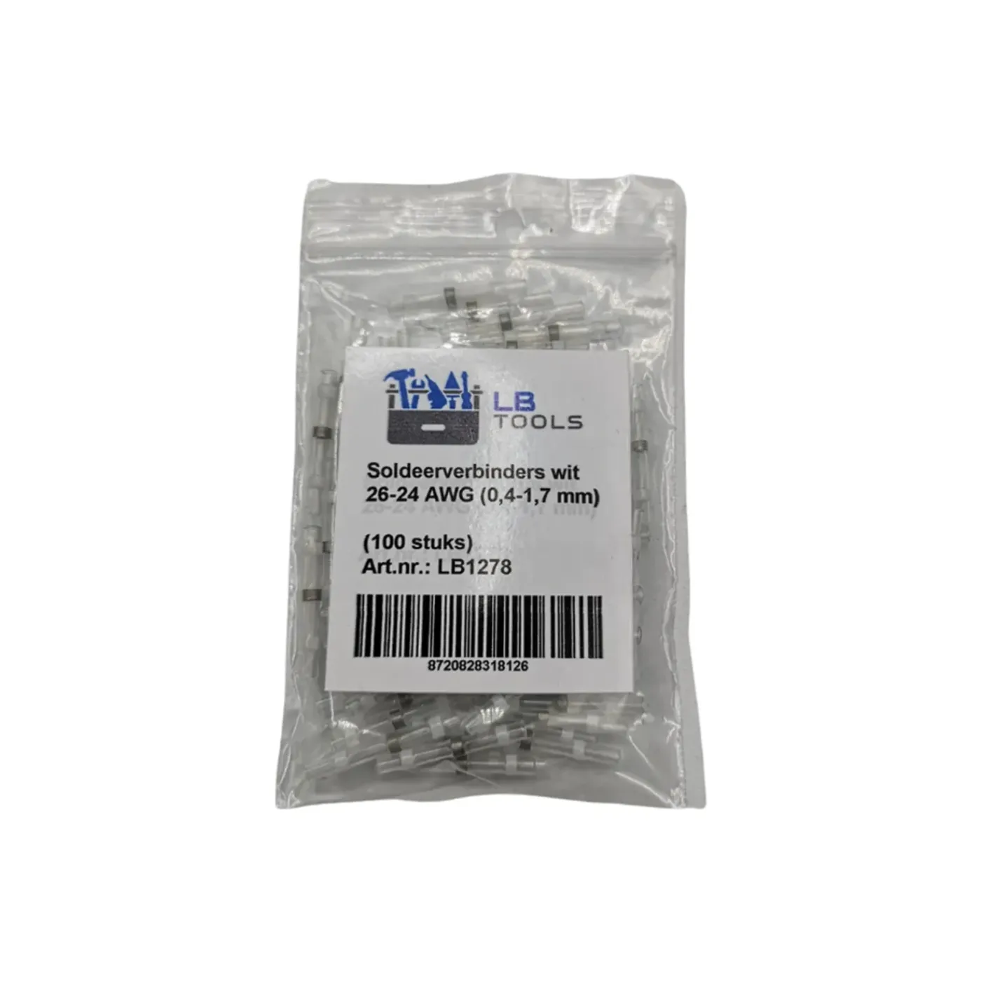 LB Tools Soldeerverbinders Waterdicht Wit 26-24 Awg 0,4-1,7 Mm (100st) (lb1278)