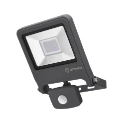 Ledvance Breedstraler Endura Flood - Donkergrijs - 30W - 2700lm - Neutraal Wit - IP44 - met Bewegingssensor