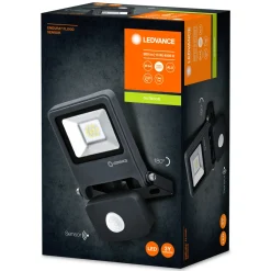 Ledvance Breedstraler Endura Flood - Donkergrijs - 10W - Neutraal Wit - IP44 - met Bewegingssensor